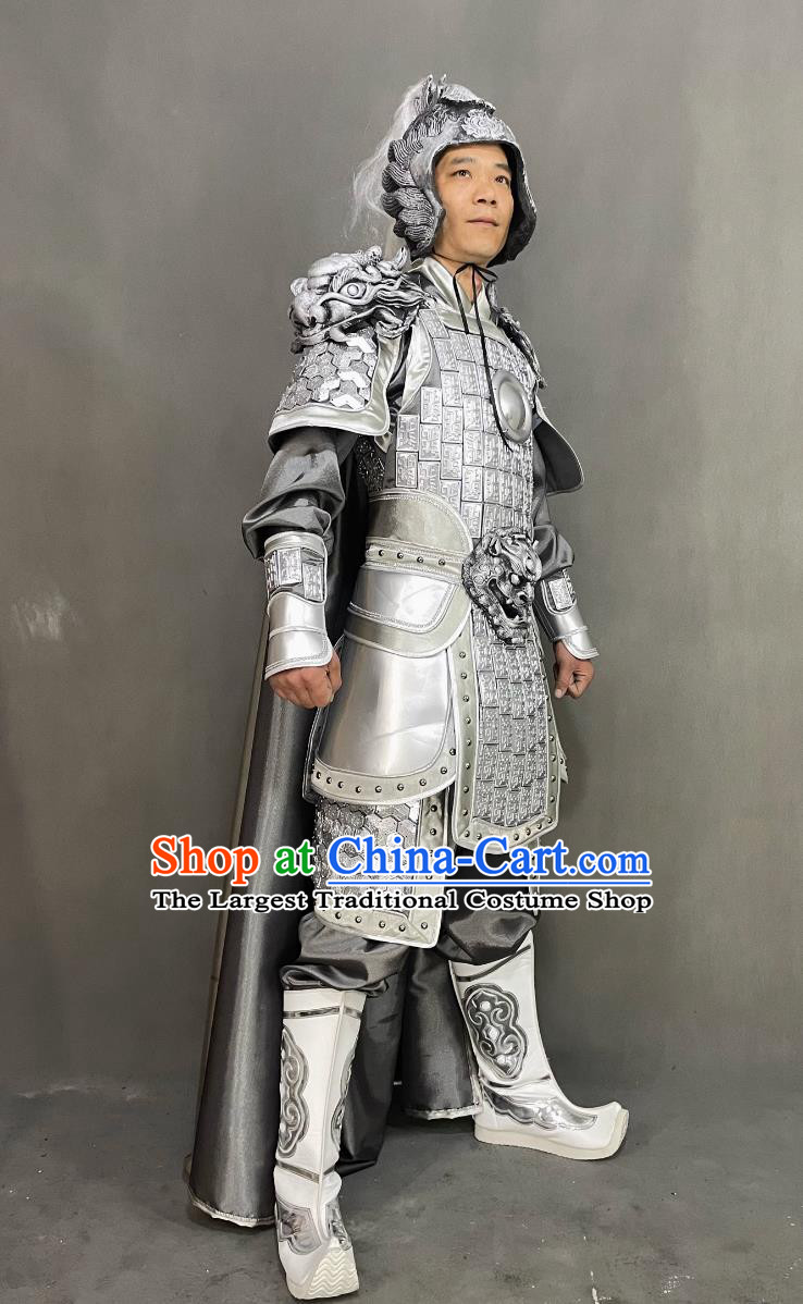 Chinese Han Dynasty Hero Costume Ancient China General Clothing Traditional TV Drama Romance of the Three Kingdoms Zhao Zilong Armor