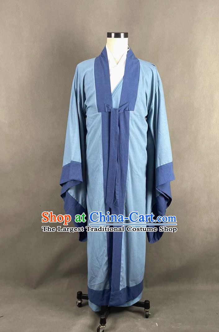 Traditional Chinese Ming Dynasty Hanfu Philosopher Wang Yang Ming Costume Ancient China Scholar Clothing