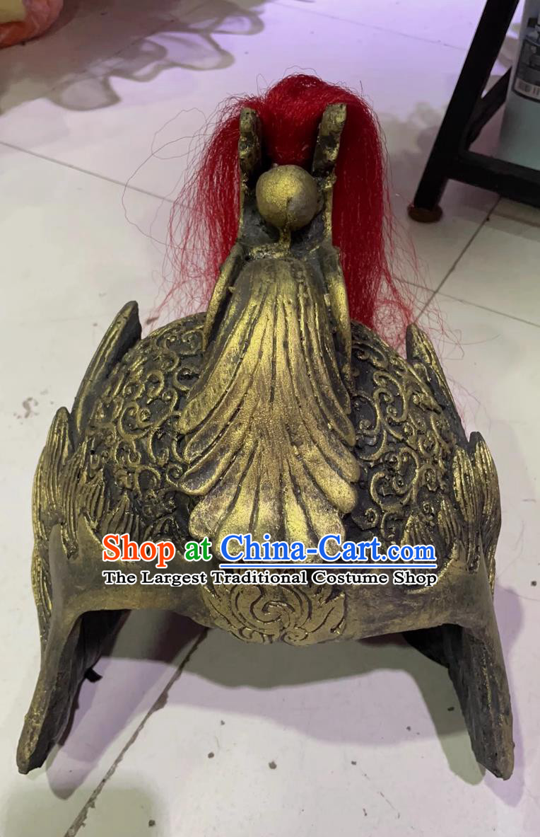 Chinese Traditional Headwear Ancient China General Helmet Three Kingdoms Period Zhao Zilong Hat