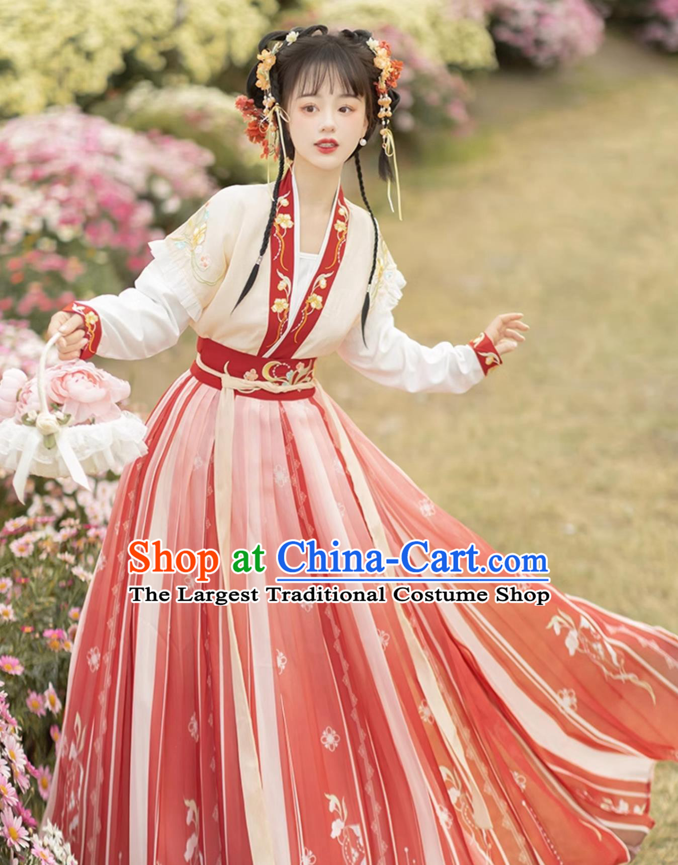 Chinese Traditional Female Hanfu Dress Tang Dynasty Young Lady Clothing Ancient China Court Princess Costume