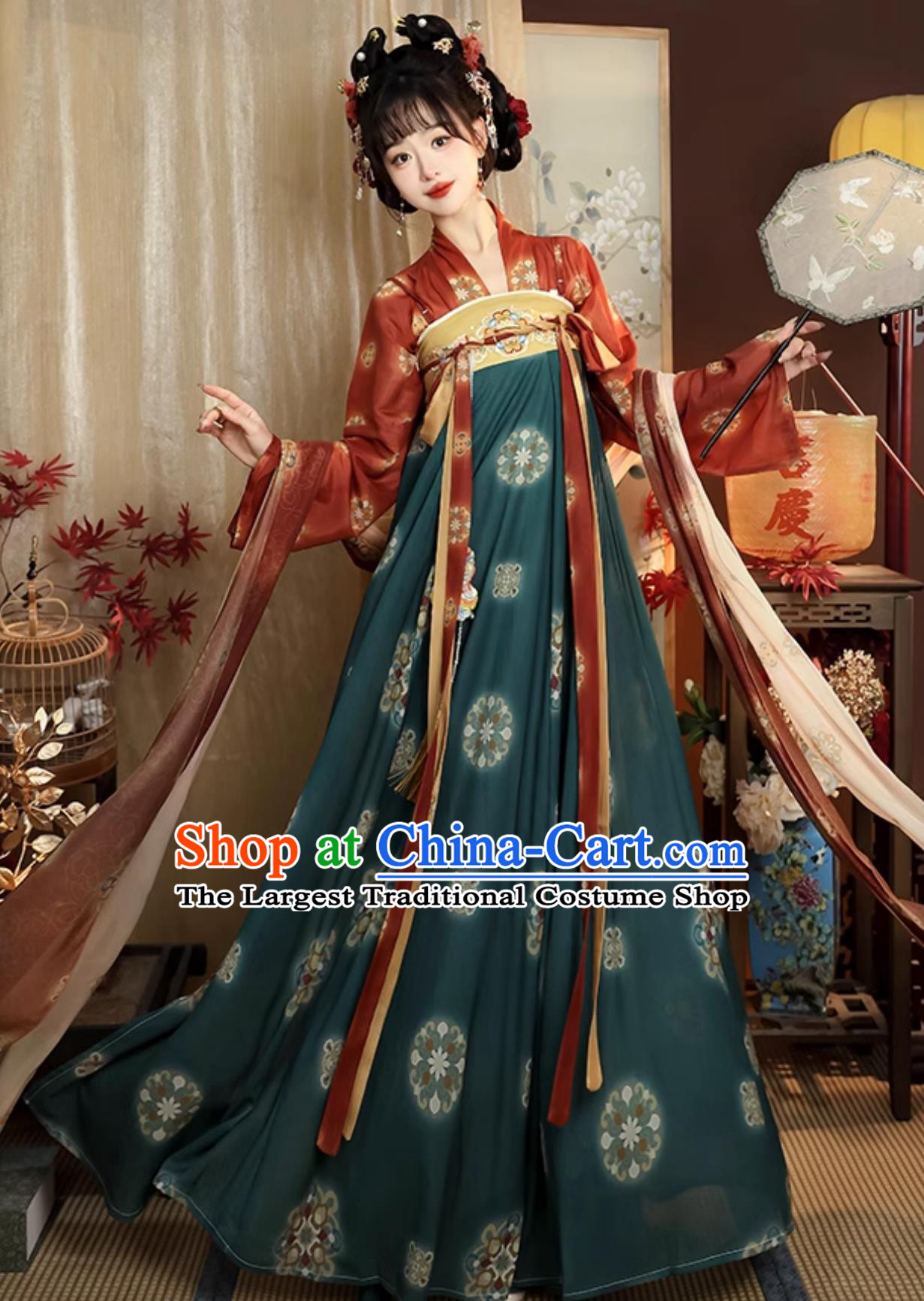 Ancient China Princess Costume Chinese Traditional Hanfu Dress Tang Dynasty Palace Lady Clothing