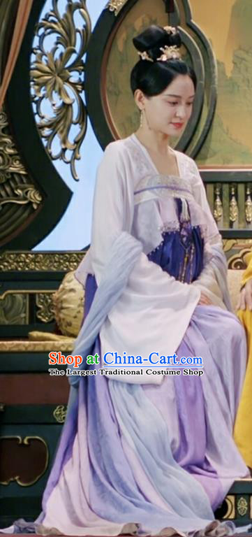 Chinese TV Series Weaving A Tale of Love Empress Wu Mei Niang Hanfu Dresses Ancient Tang Dynasty Imperial Consort Costume