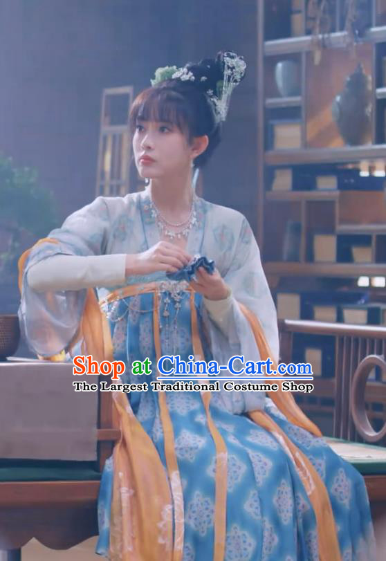 TV Series Royal Rumours Princess Hua Liu Li Hanfu Dresses Chinese Ancient Tang Dynasty Young Lady Costumes
