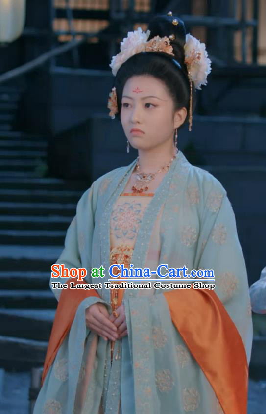 Chinese TV Series Royal Rumours Princess Tian Jia Min Hanfu Dresses Ancient Tang Dynasty Court Lady Costumes