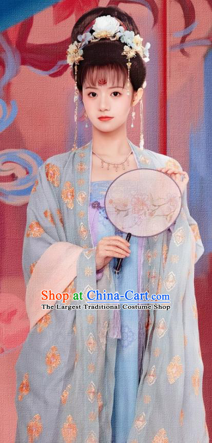 Romantic TV Series Royal Rumours Du Xiu Ying Dresses Chinese Ancient Tang Dynasty Aristocratic Lady Costumes