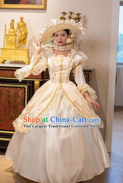 European Style Court Dress Medieval Aristocratic Retro Princess Dress Classical Costume Stage Clothing