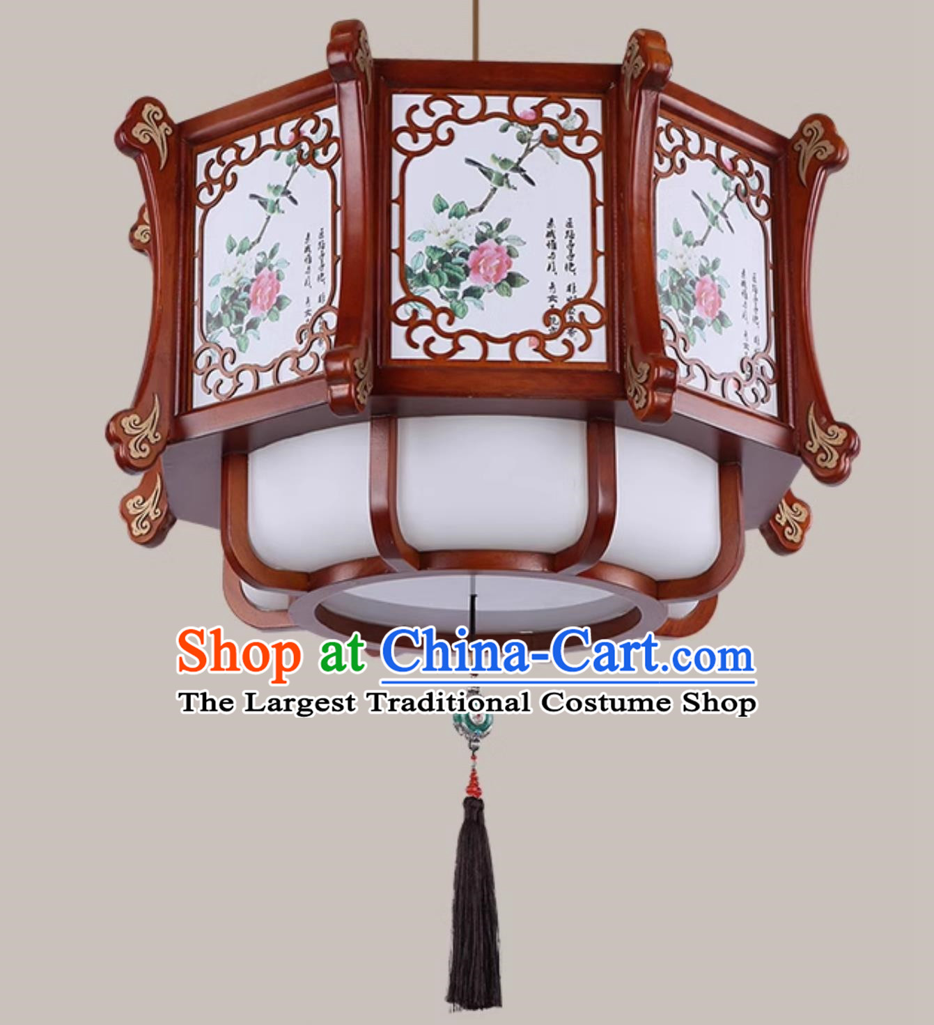 24 Inches High School Style Lantern Chandelier Solid Wood Teahouse Hot Pot Restaurant Ancient Building Restaurant Lamp Classical Palace Lamp Chinese Style