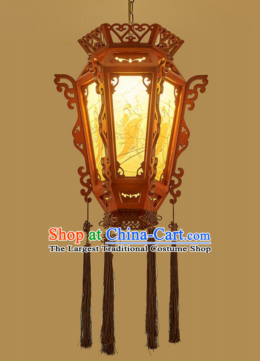 18 Inches Diameter Chinese Lantern Chandelier Classical Palace Lantern Tea Room Wood Art Lamp Chinese Style
