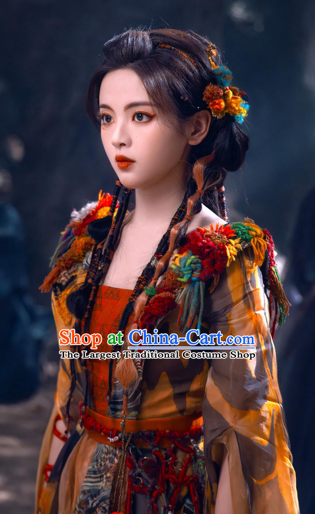 China Costume Drama Love You Seven Times Fairy Xiang Yun Dress Ancient Village Girl Clothing