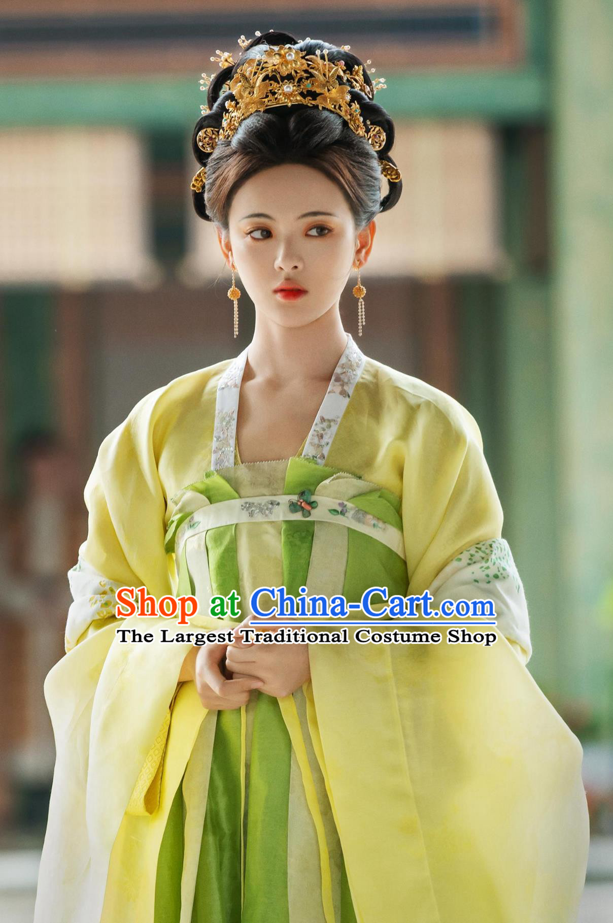 China Costume Drama Love You Seven Times Fairy Xiang Yun Clothing Ancient Princess Green Hanfu Dresses