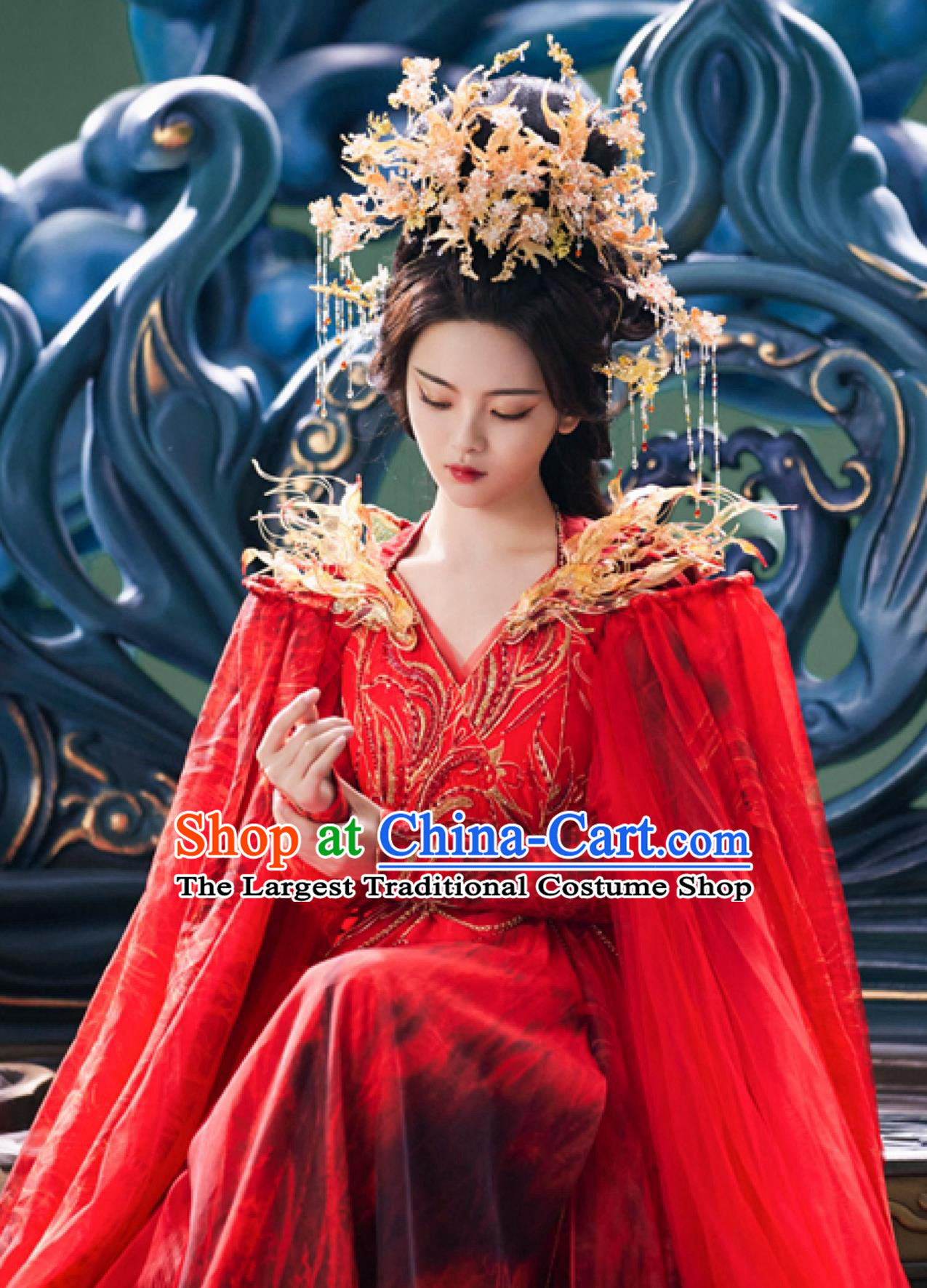 China Traditional Wedding Dress Ancient Bride Clothing TV Drama Love You Seven Times Fairy Xiang Yun Costumes