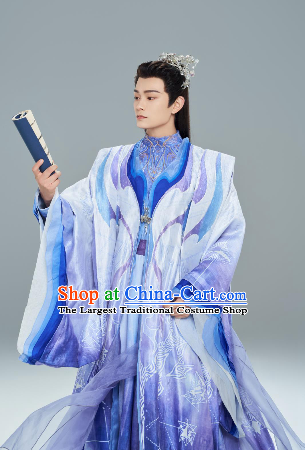 China Ancient Swordsman Clothing TV Drama Love You Seven Times Noble Prince Chu Kong Purple Outfit Traditional Male Hanfu