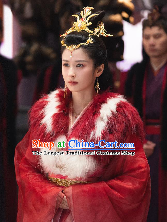 Chinese Ancient Empress Clothing 2024 Xian Xia TV Series The Last Immortal Fox Queen Hong Ruo Red Dresses