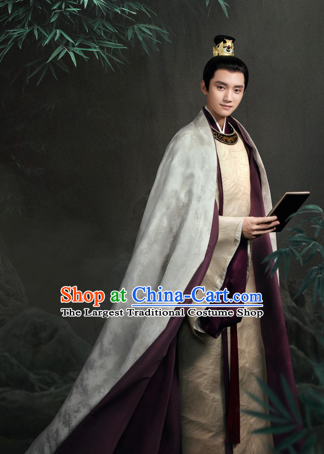 China Ancient Imperial Emperor Garment Costumes TV Drama The Legend of Zhuohua Royal Lord Liu Chen Outfit