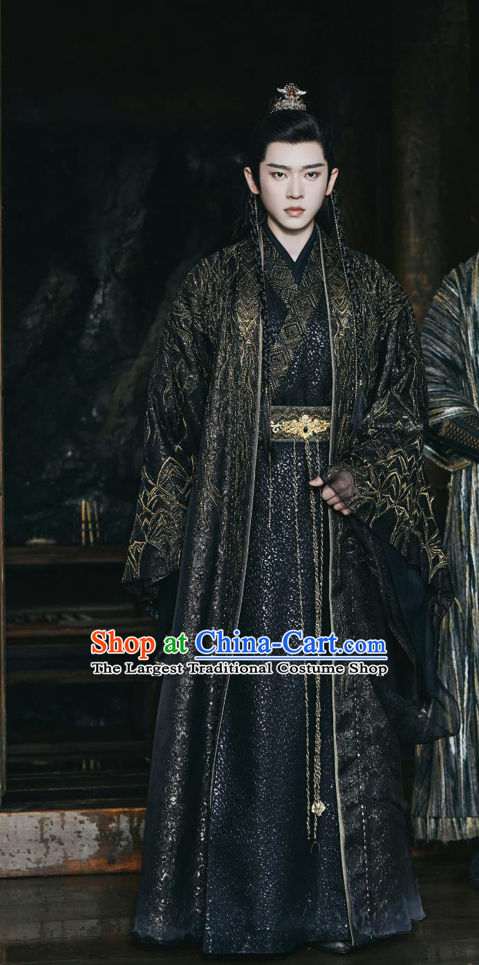 China TV Drama My Journey To You Super Hero Gong Shang Jiao Outfit Ancient Swordsman Garment Costumes