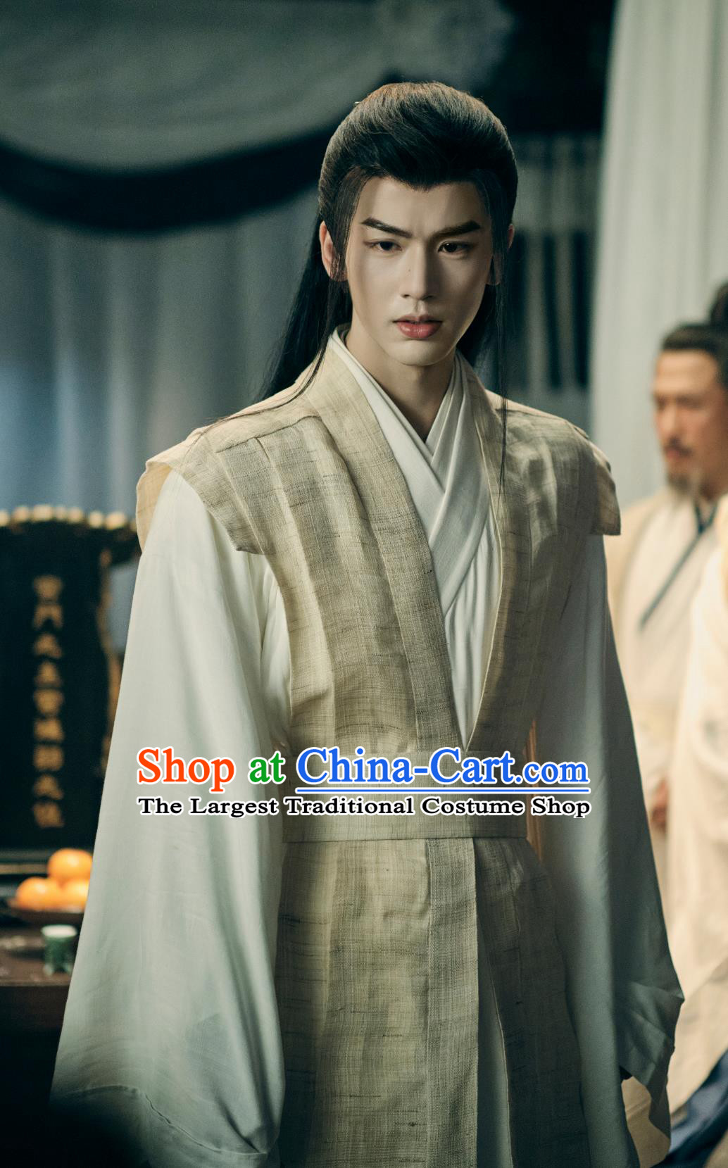 TV Drama My Journey To You Young Childe Gong Zi Yu Mourning Outfit China Ancient Swordsman Garment Costumes