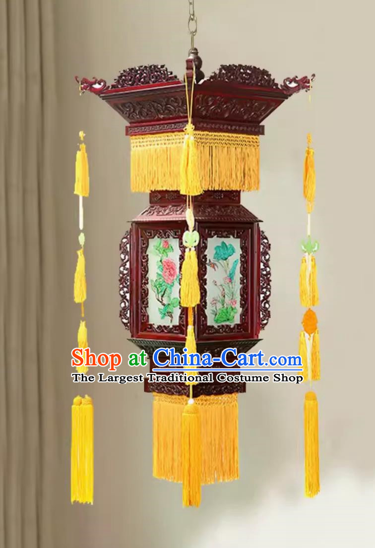 110cm Forbidden City Antique Fully Carved Chinese Style Solid Wood Palace Lantern Palace Temple Film And Television City Classical Chinese Style Courtyard Chandelier