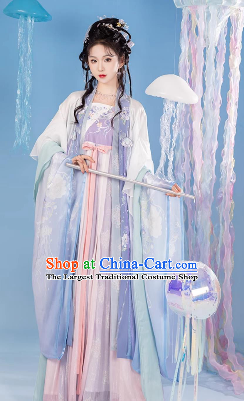 Traditional Women Hanfu Dress China Travel Photography Goddess Costume Ancient Chinese Tang Dynasty Princess Clothing