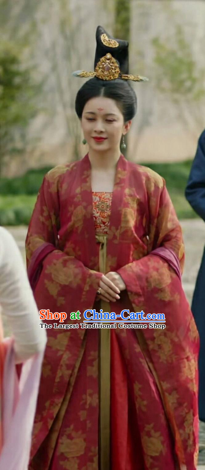 China Traditional Royal Costume 2020 TV Series The Promise of Chang An Empress Helan Ming Yu Dress Ancient Chinese Court Woman Clothing