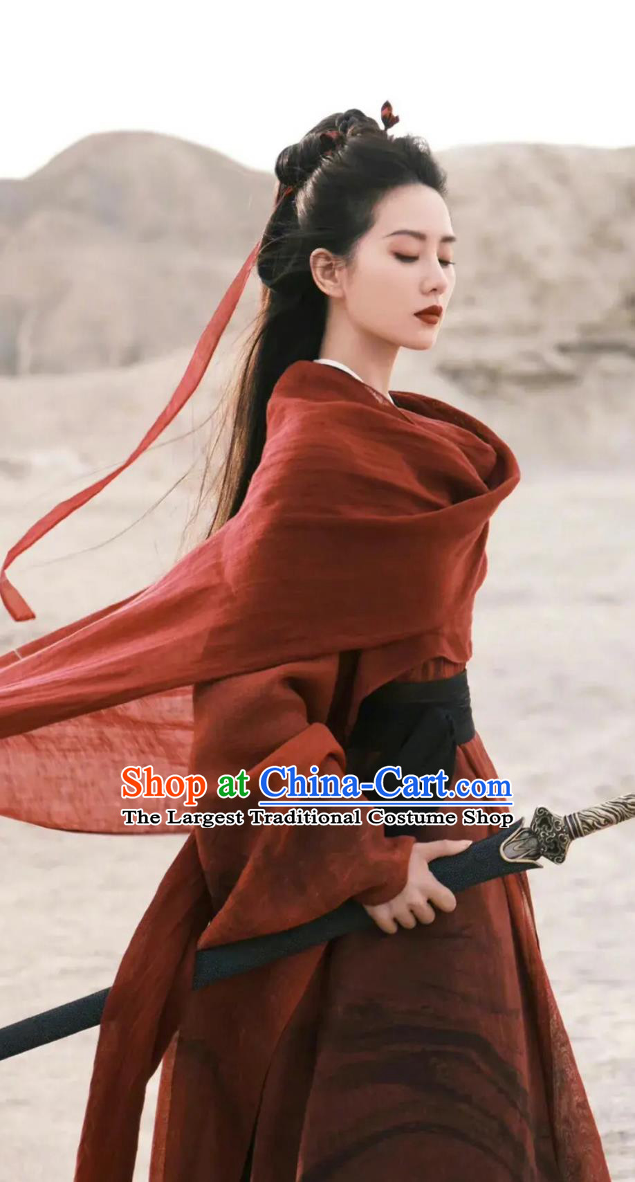 China Wuxia Kungfu Clothing 2023 TV Series A Journey To Love Swordswoman Ren Ru Yi Red Dress Ancient Chinese Female Assassin Costume