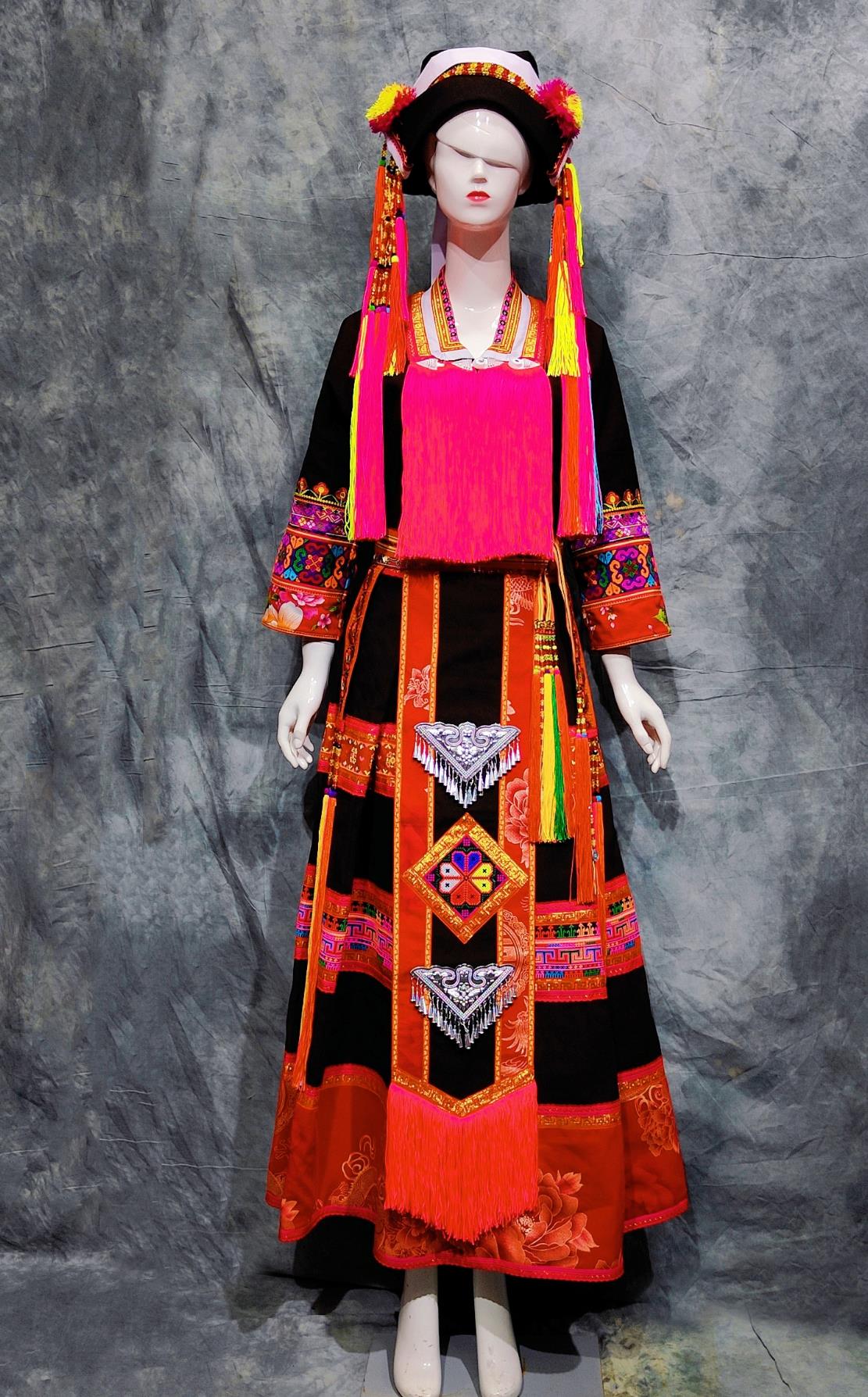 Chinese Ethnic Dance Costume China Yao National Minority Woman Clothing Traditional Guangxi March 3rd Festival Dress