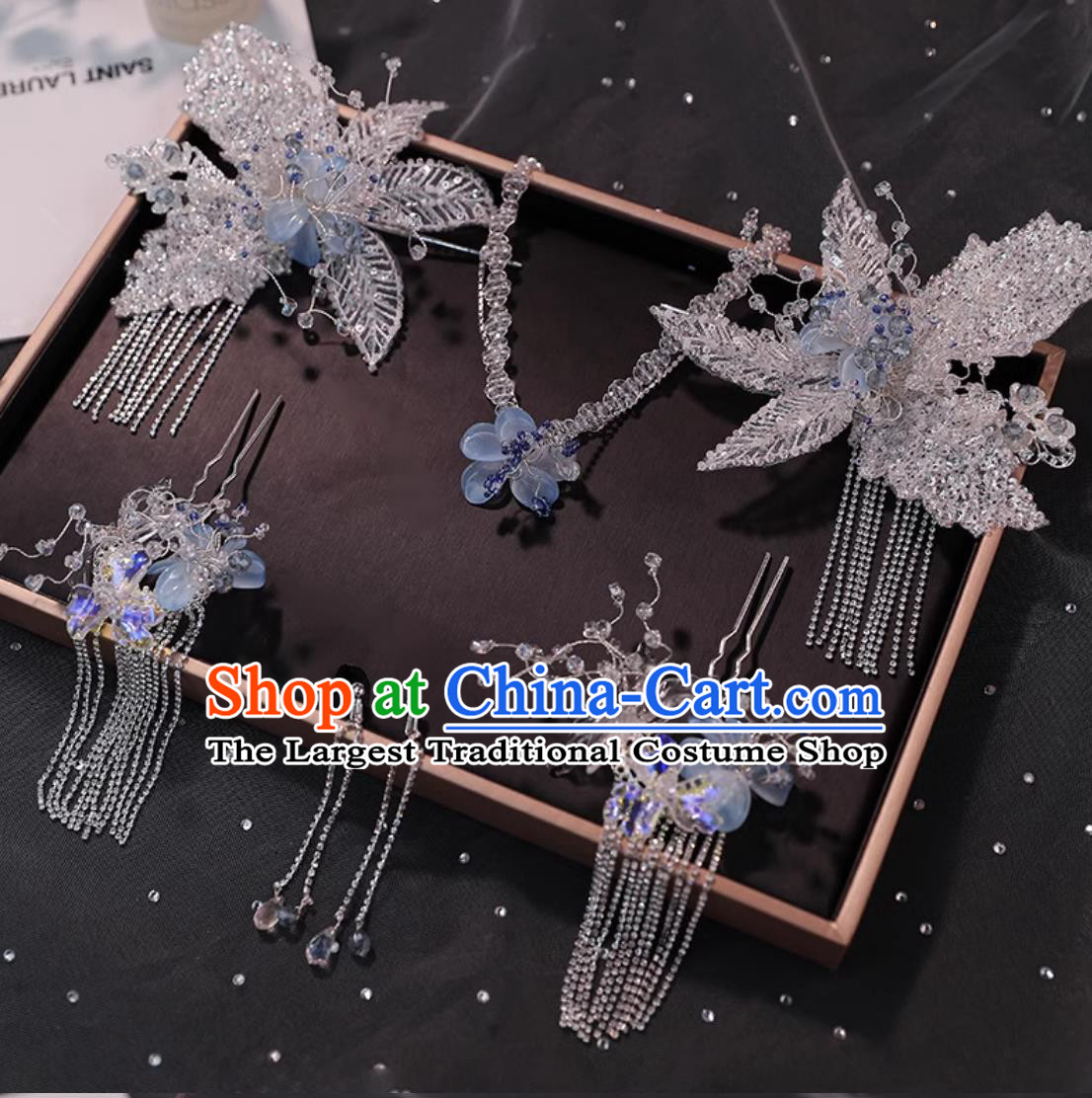 Traditional Chinese Wedding Headpieces China Hanfu Hair Jewelries Handmade Bride Hair Accessories