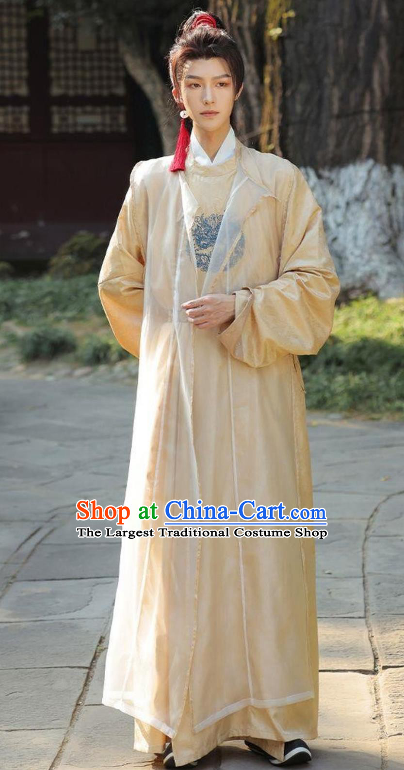 Ancient China Wuxia Swordsman Clothing China Tang Dynasty Royal Prince Costume Traditional Hanfu Golden Outfit