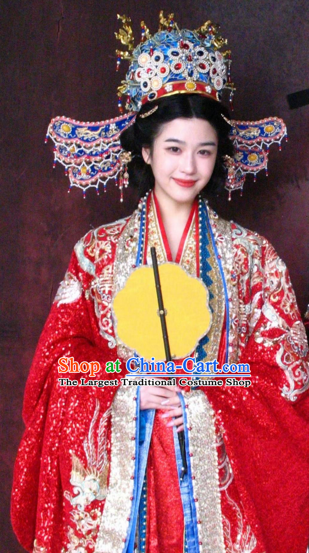 Traditional Wedding Hanfu Dress Chinese TV Series Blossoms in Adversity Princess Shao Yao Costume Ancient China Bride Clothing