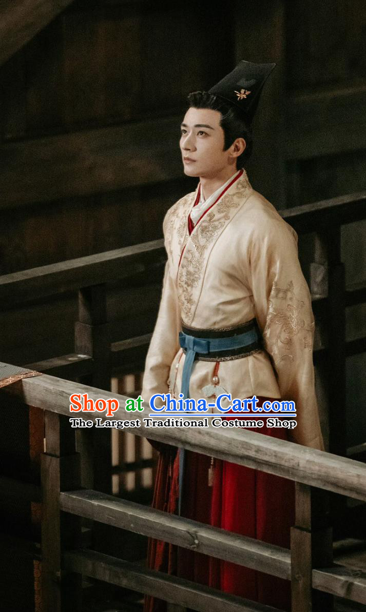 Ancient China Young Childe Clothing Traditional Mens Hanfu Chinese TV Series In Blossom Pan Yue Costume