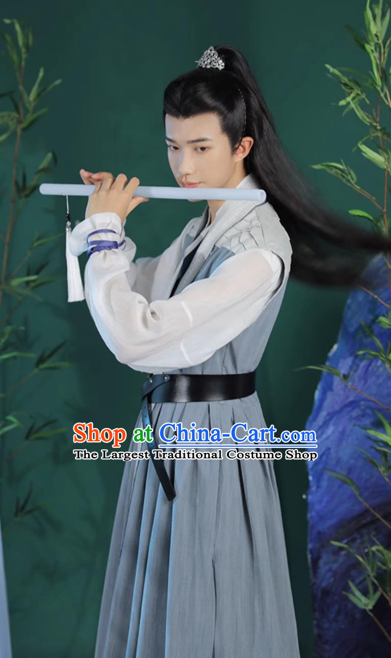 Chinese Song Dynasty Swordsman Costume Traditional Male Clothing Ancient China Young Hero Hanfu