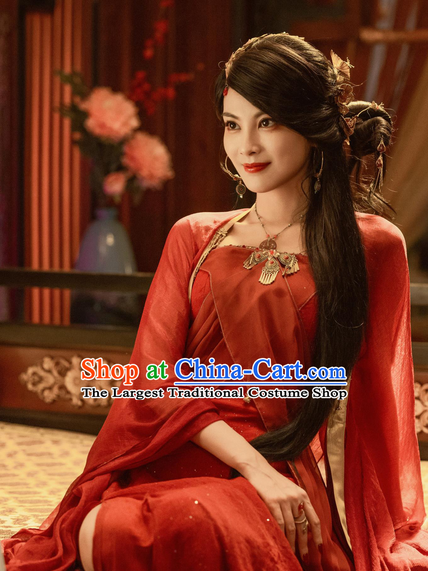 China 2024 TV Series The Legend of Shen Li Dance Lady Jin Clothing Chinese Hanfu Red Dress