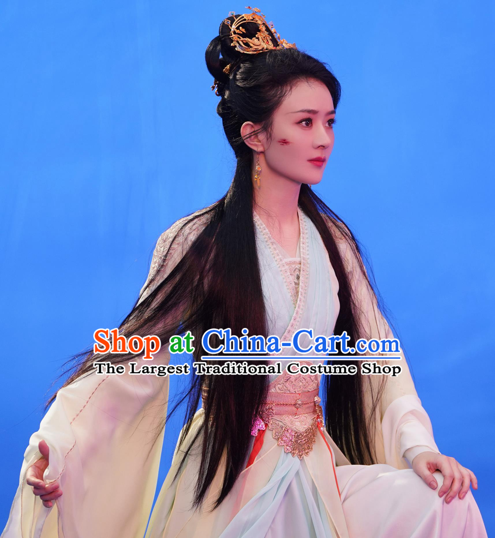 China 2024 TV Series The Legend of Shen Ancient Goddess Clothing Chinese Hanfu Heroine Zhao Liying Costumes