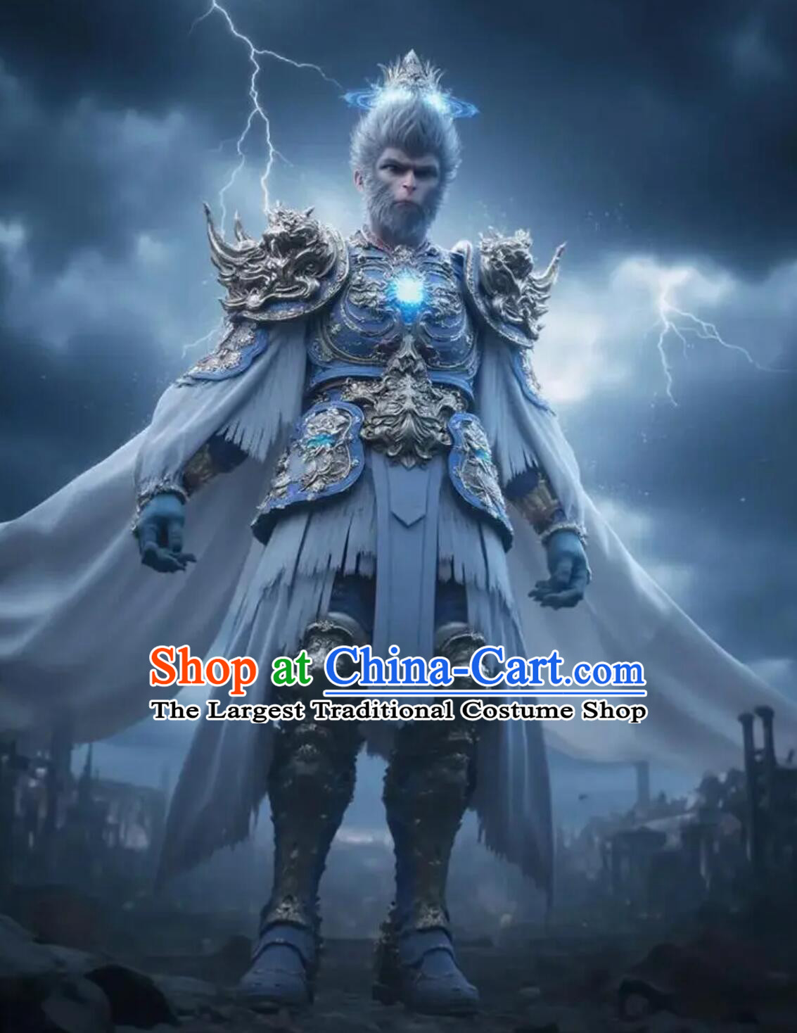 Chinese Game Black Myth Wukong Handsome Monkey King Costume Winning Buddha Sun Wukong Armor Set