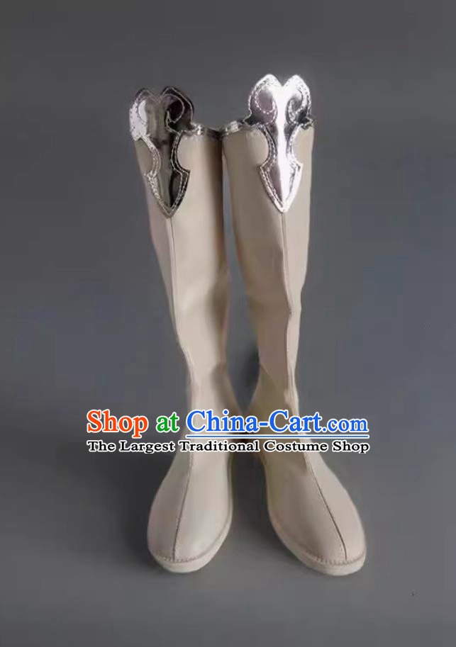 Collapse Star Dome Railway Yin Yue Jun Dan Feng COS Shoes Anime Performance Customized White Boots