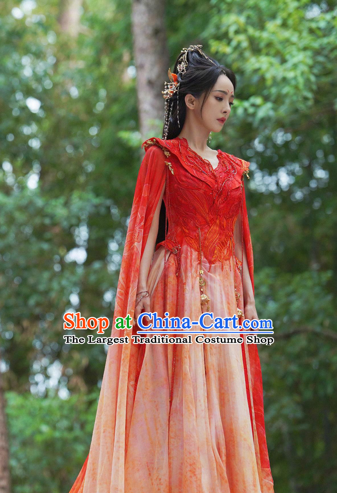 Chinese TV Series Fox Spirit Matchmaker Red Moon Pact Master Tu Shan Hong Hong Costume Ancient China Queen Clothing