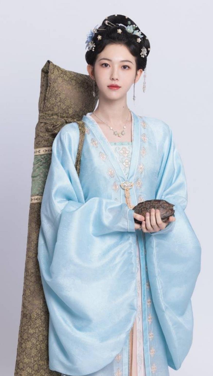 Ancient China Palace Lady Blue Dress Costumes Chinese TV Drama Story of Kunning Princess Fang Miao Hanfu Clothing