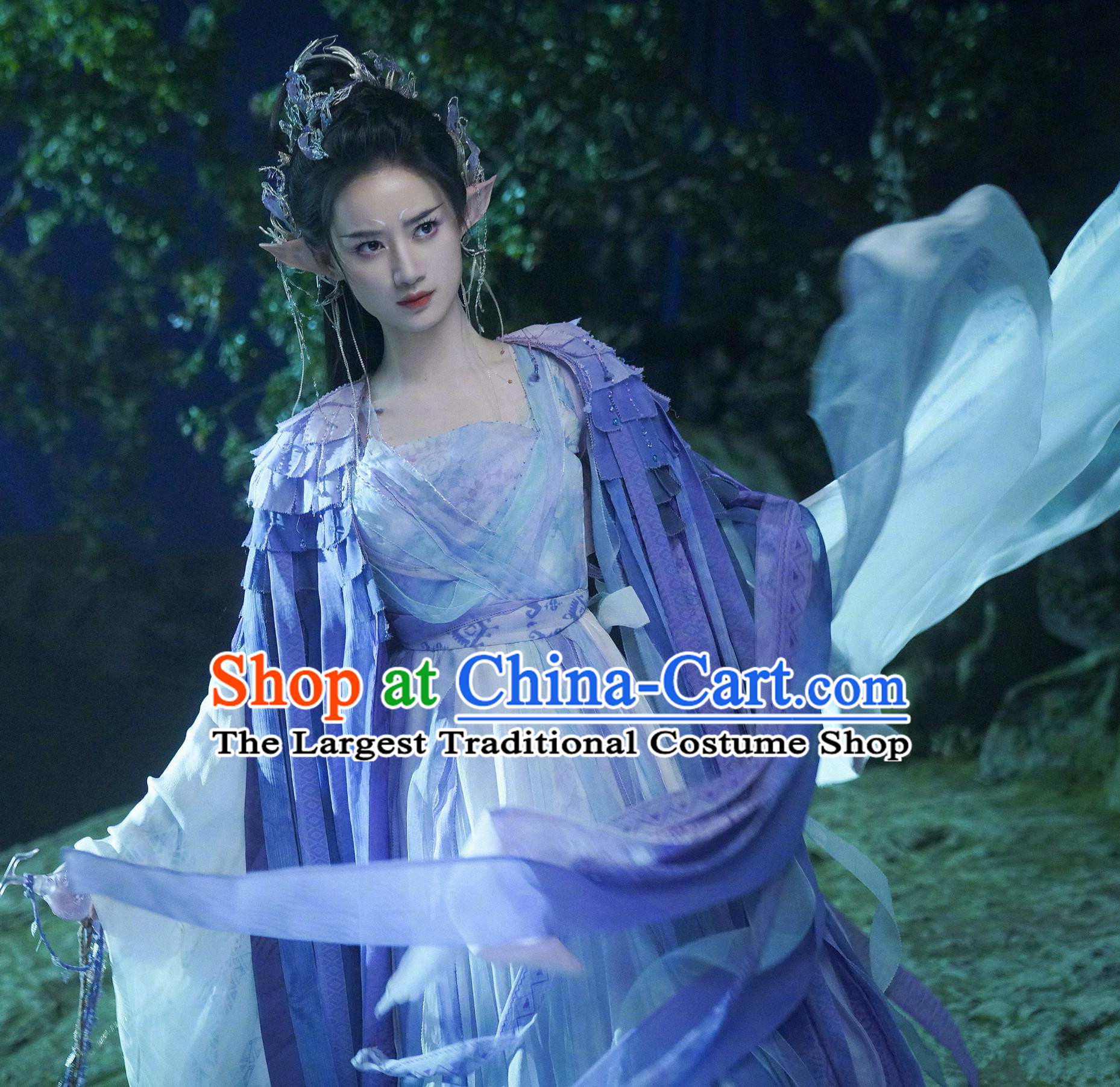 Chinese TV Series Fox Spirit Matchmaker Red Moon Pact Master Tushan Ya Ya Purple Dress Ancient China Fairy Princess Clothing