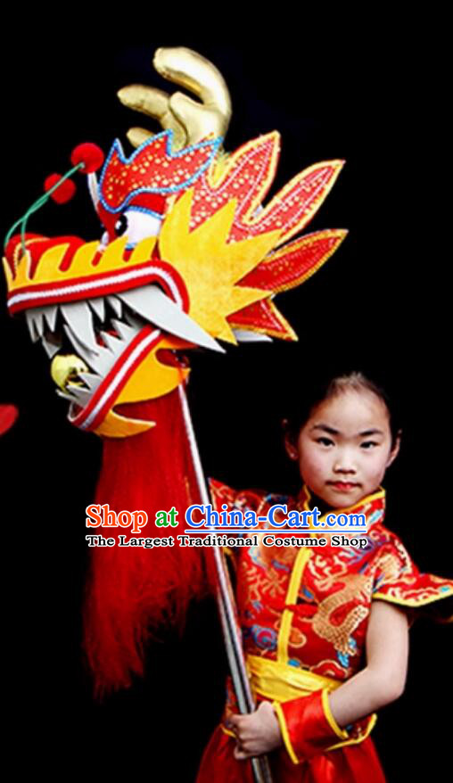 Handmade Size 5 Dragon Head Chinese Dancing Dragon Prop Children Dragon Dance Dragon Head