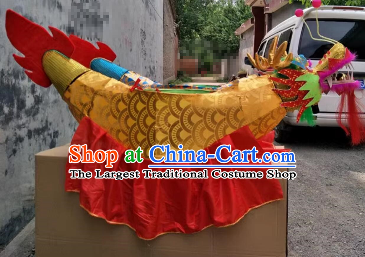 Chinese Spring Festival Celebration Parade Dragon Boat Handmade Traditional Land Boat Dance Props
