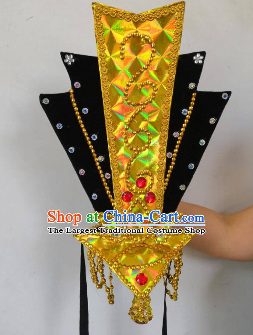 Chinese Classical Dance Headdress Thousands Hands Kwan Yin Dance Headpiece Handmade Flying Apsaras Dance Headwear