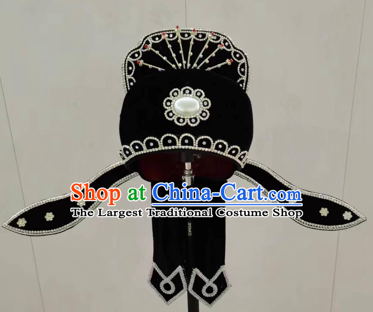 Traditional Opera Headwear China Huangmei Opera Scholar Hat Handmade Chinese Beijing Opera Xiaosheng Headgear