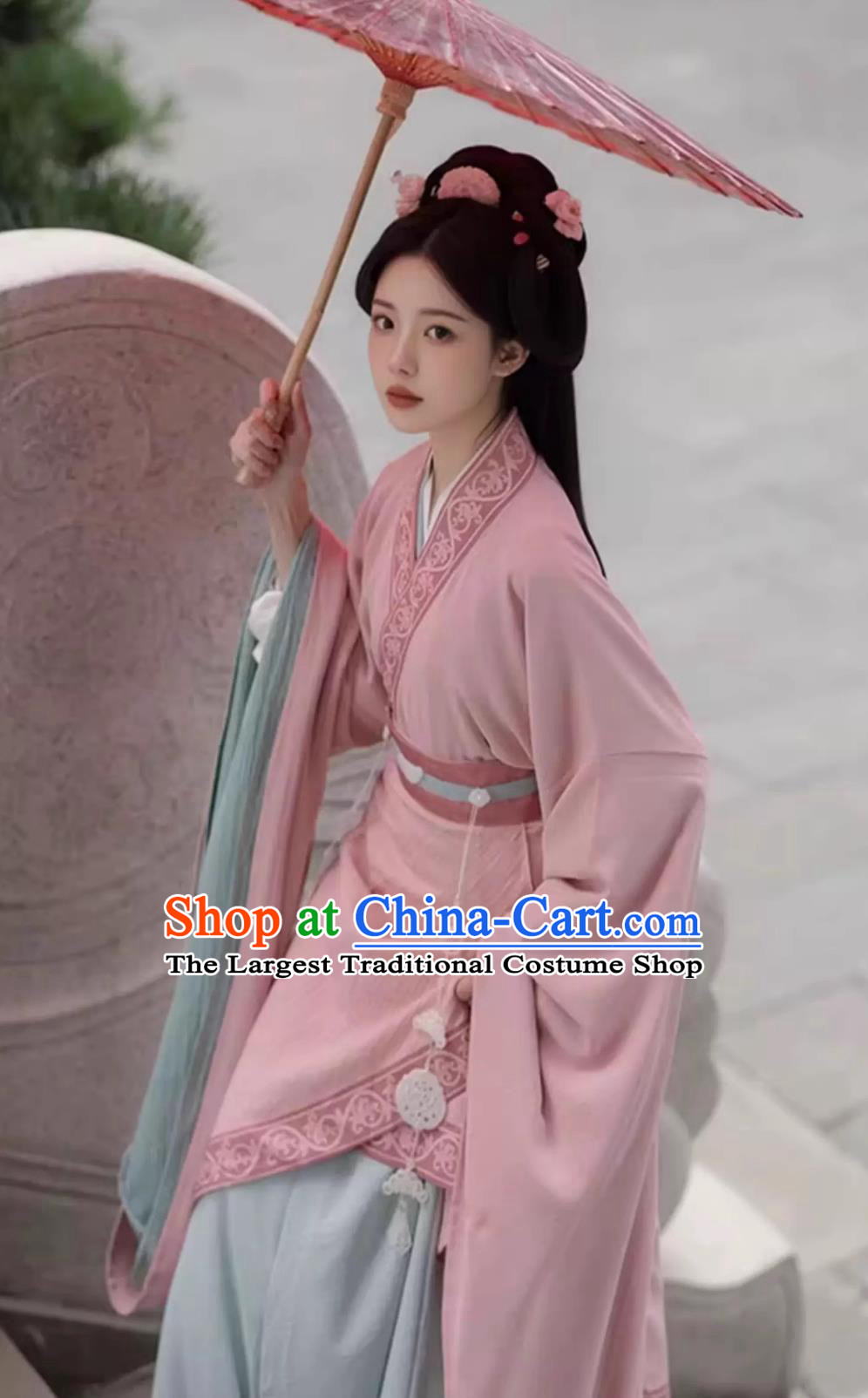 China Southern and Northern Dynasties Palace Woman Costume Traditional Chinese Hanfu Dress Ancient Palace Princess Clothing