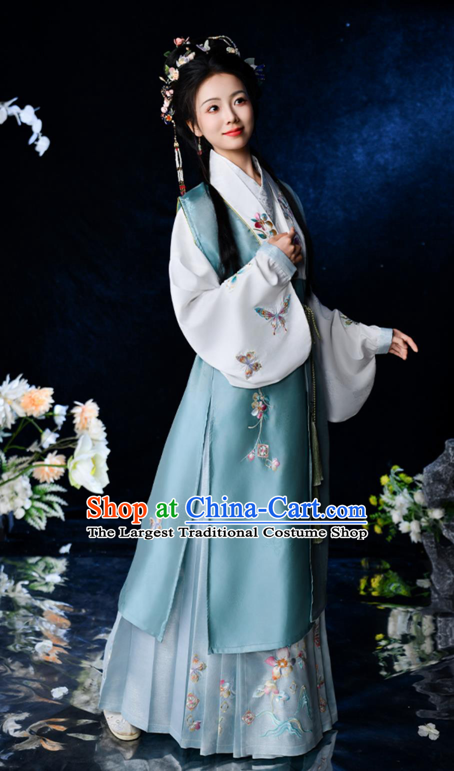 Chinese Ming Dynasty Noble Woman Costumes China Traditional Hanfu Dresses Ancient Palace Princess Clothing