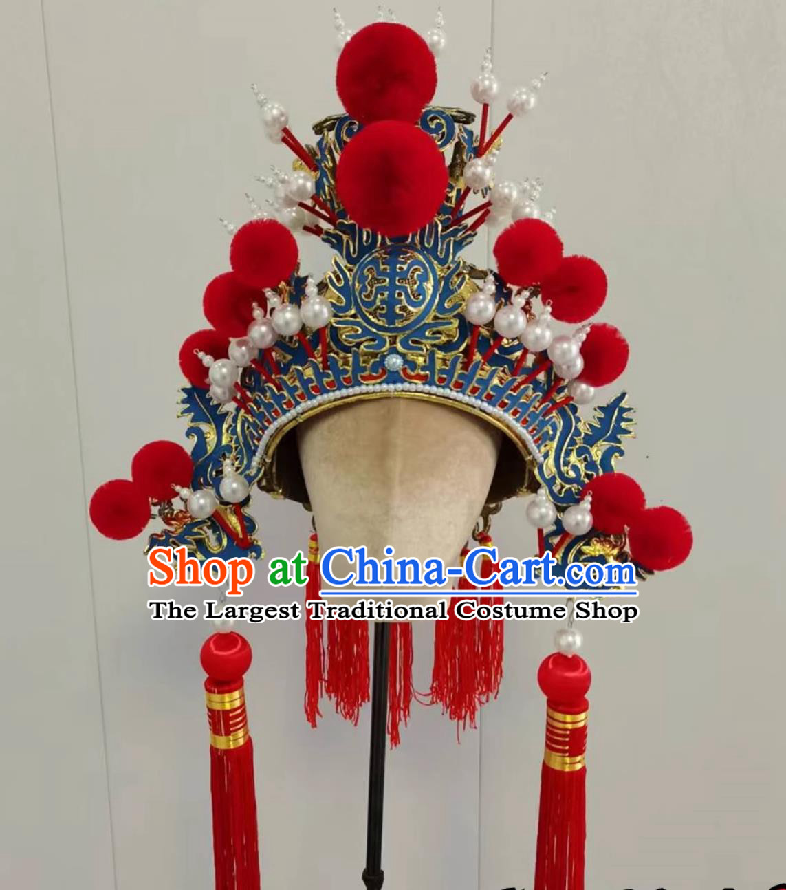 Chinese Peking Opera Xiaosheng Headgear Handmade Traditional Opera Prince Helmet China Beijing Opera Headpiece