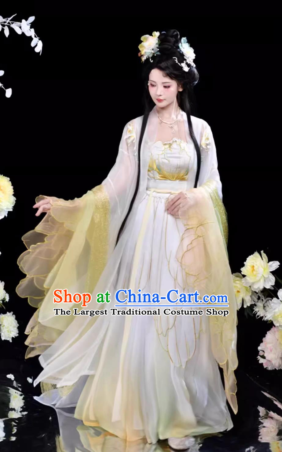 China Ancient Royal Princess Clothing Song Dynasty Court Woman Costumes Traditional Chinese White Hanfu Dresses