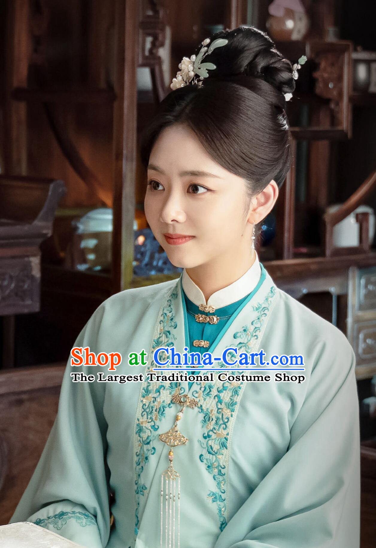 Chinese TV Series The Sword and the Brocade Actress Shi Yi Niang Costumes Ancient Ming Dynasty Noble Woman Clothing Complete Set