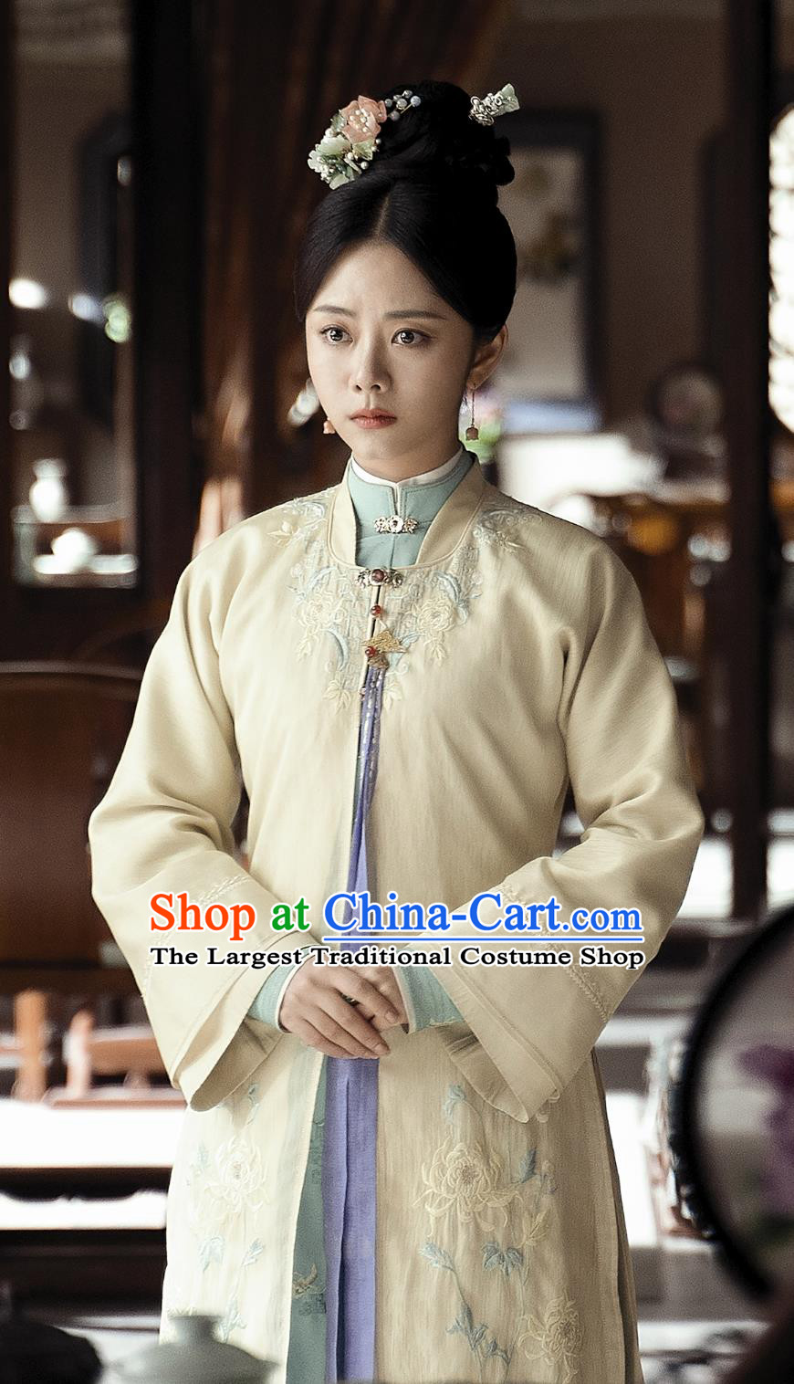 Chinese TV Series The Sword and the Brocade Countess Shi Yi Niang Costume Ancient Hanfu Dress China Ming Dynasty Clothing