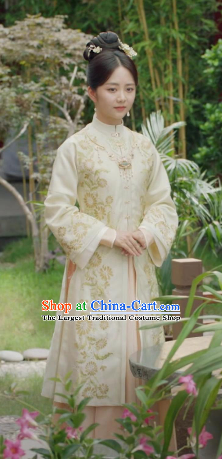 China Ming Dynasty Noble Woman Clothing Chinese Ancient Countess Hanfu Dress TV Series The Sword and the Brocade Shi Yi Niang Costumes