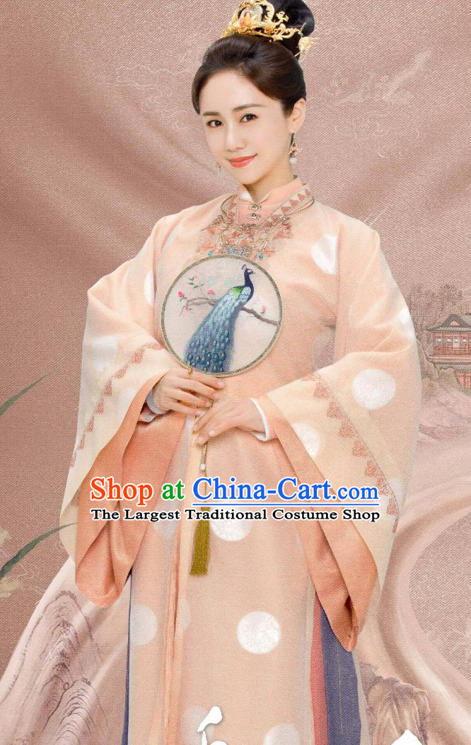 Chinese Ancient Madame Hanfu Dress TV Series The Sword and the Brocade Concubine Wen Costumes China Ming Dynasty Noble Woman Clothing