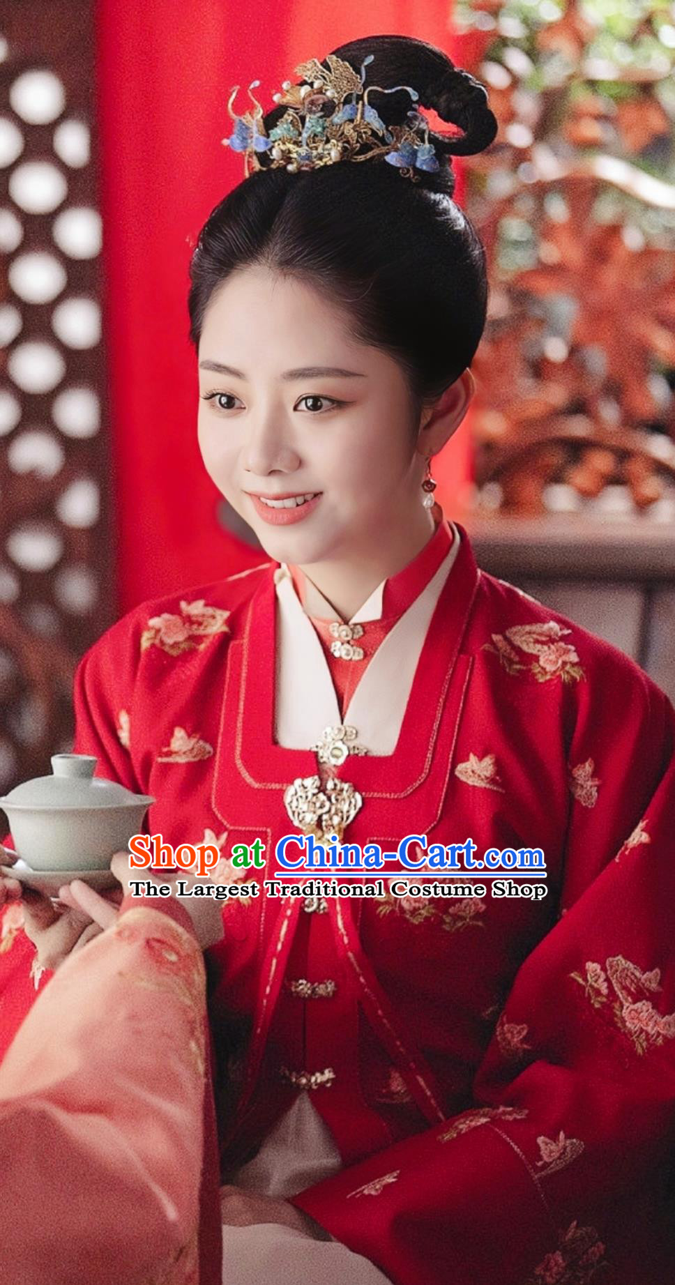 China Ming Dynasty Noble Mistress Clothing Chinese Ancient Red Hanfu Dress TV Series The Sword and the Brocade Shi Yi Niang Costumes